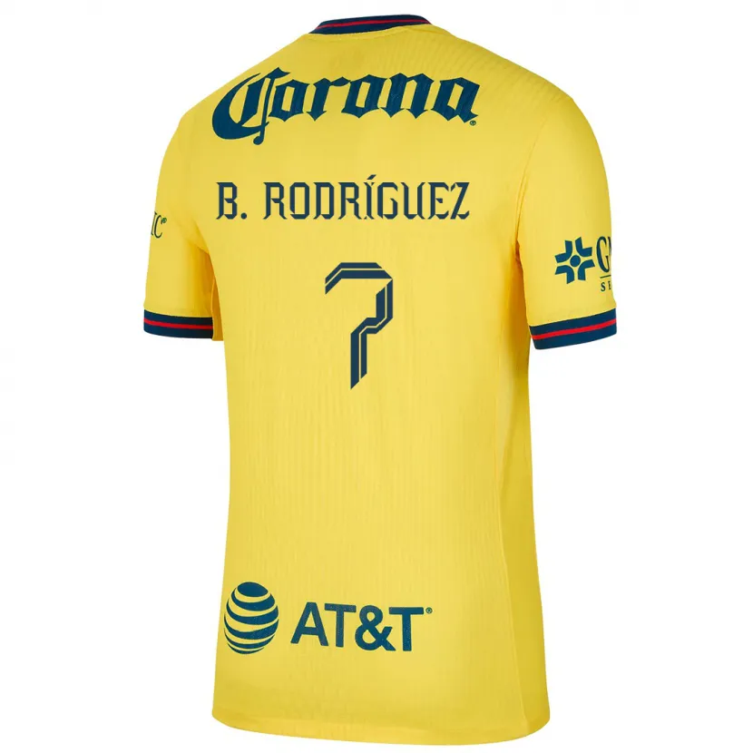 Danxen Kid Brian Rodríguez #7 Yellow Blue Home Jersey 2024/25 T-Shirt