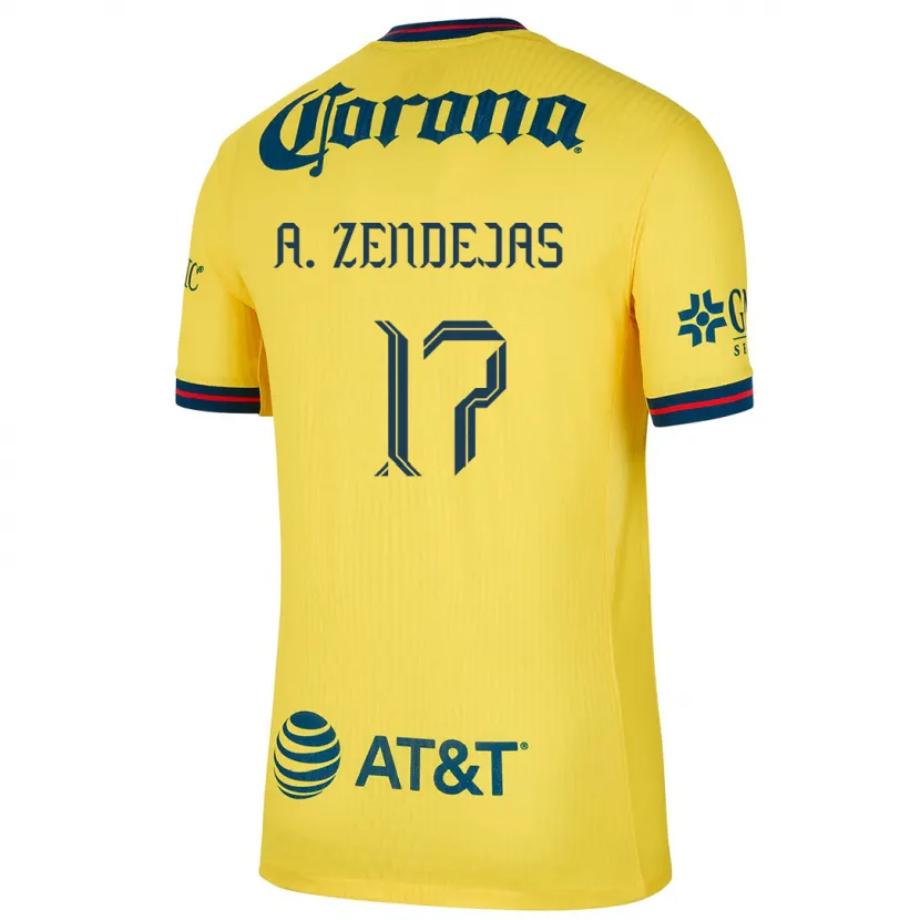 Danxen Kid Álex Zendejas #17 Yellow Blue Home Jersey 2024/25 T-Shirt