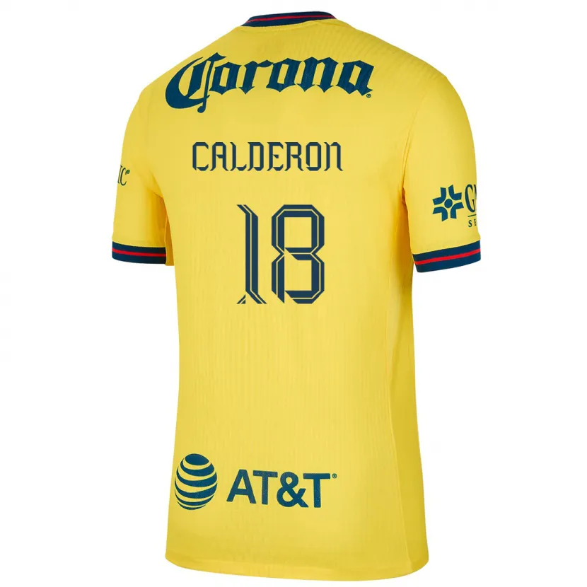 Danxen Kid Cristian Calderón #18 Yellow Blue Home Jersey 2024/25 T-Shirt