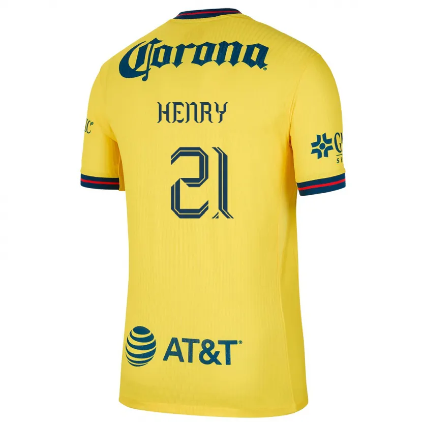 Danxen Kid Henry Martín #21 Yellow Blue Home Jersey 2024/25 T-Shirt