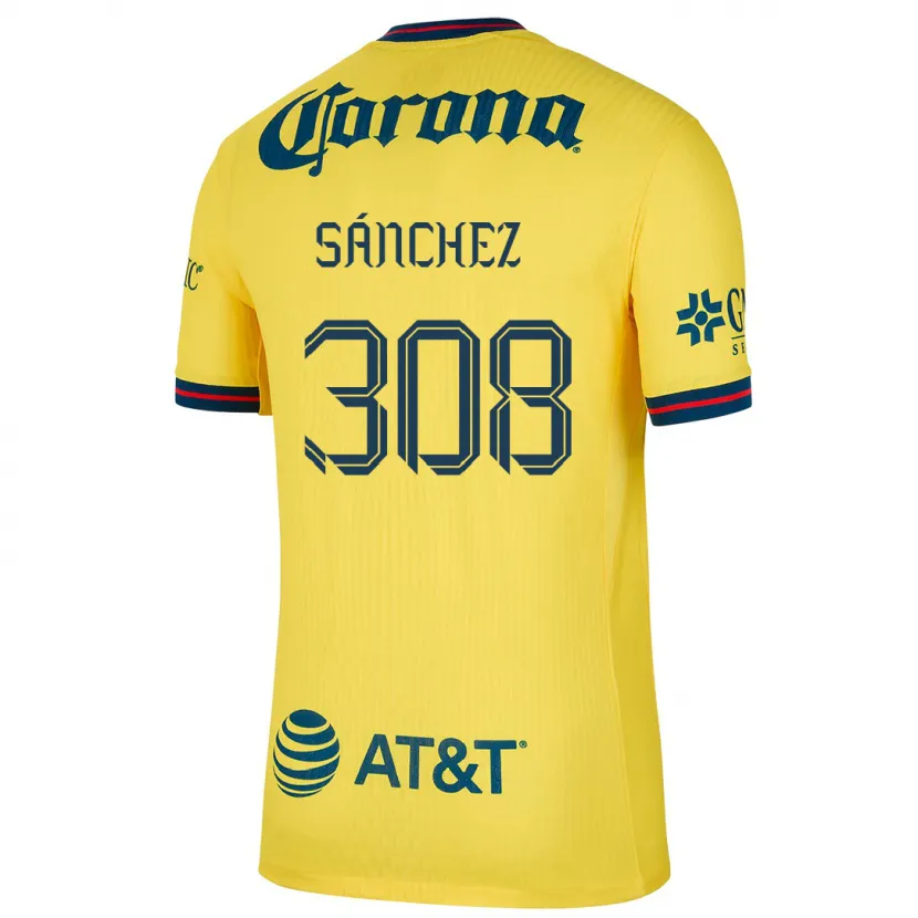 Danxen Kid Oswaldo Sánchez #308 Yellow Blue Home Jersey 2024/25 T-Shirt