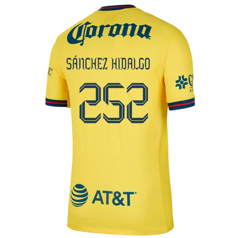 Danxen Kid Horacio Sánchez Hidalgo #252 Yellow Blue Home Jersey 2024/25 T-Shirt