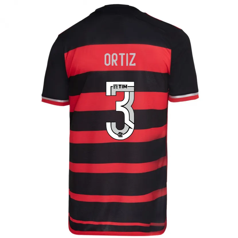 Danxen Kid Léo Ortiz #3 Red Black Home Jersey 2024/25 T-Shirt