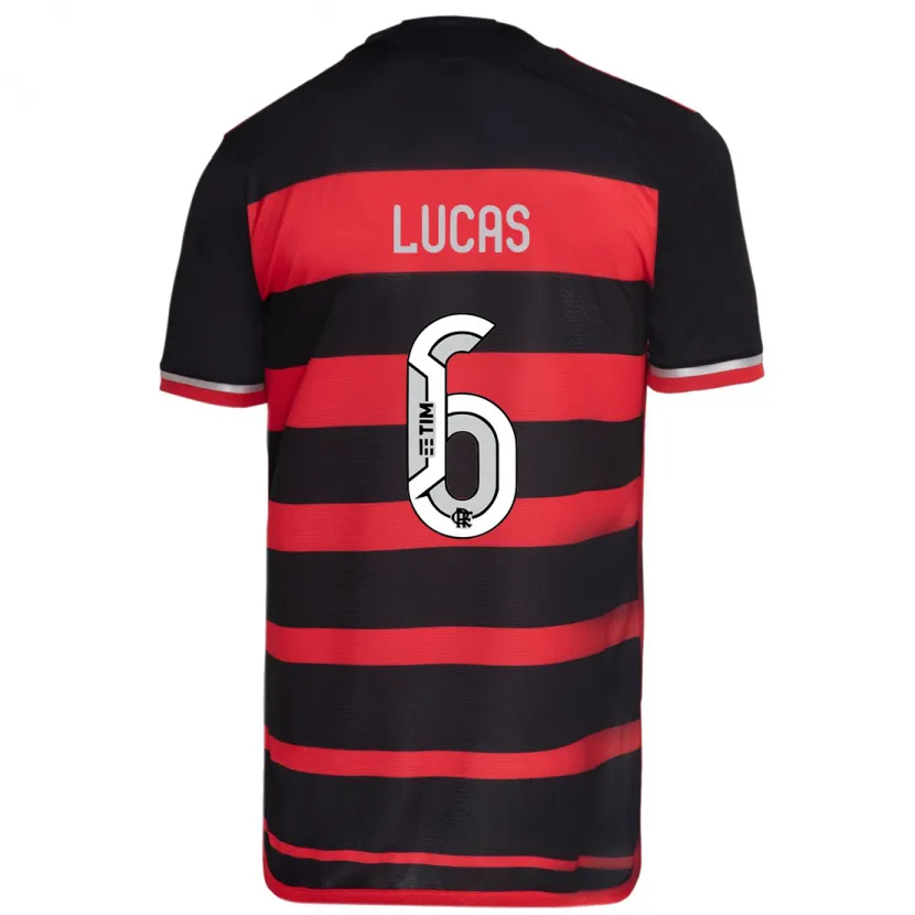 Danxen Kid Ayrton Lucas #6 Red Black Home Jersey 2024/25 T-Shirt