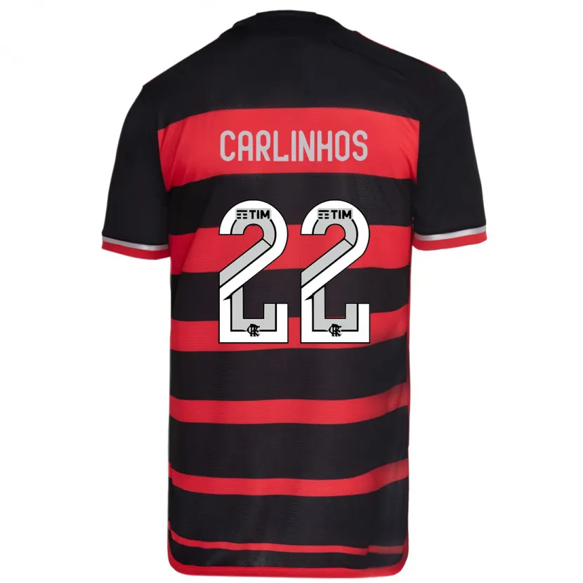 Danxen Kid Carlinhos #22 Red Black Home Jersey 2024/25 T-Shirt