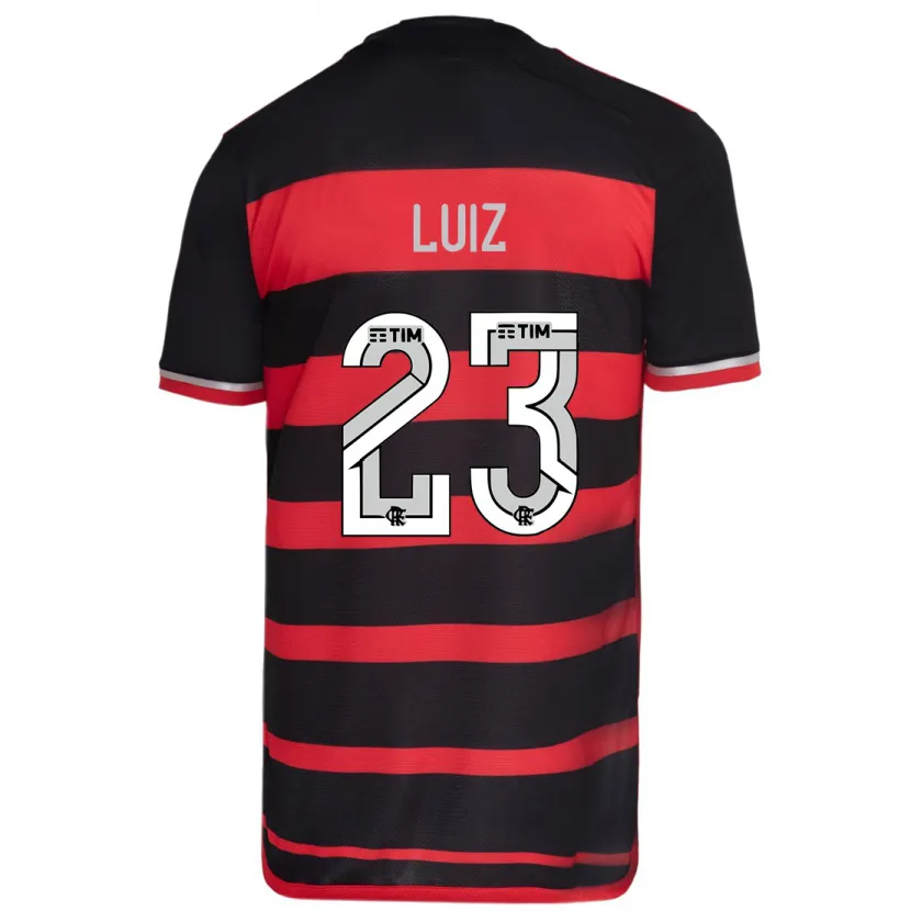 Danxen Kid David Luiz #23 Red Black Home Jersey 2024/25 T-Shirt