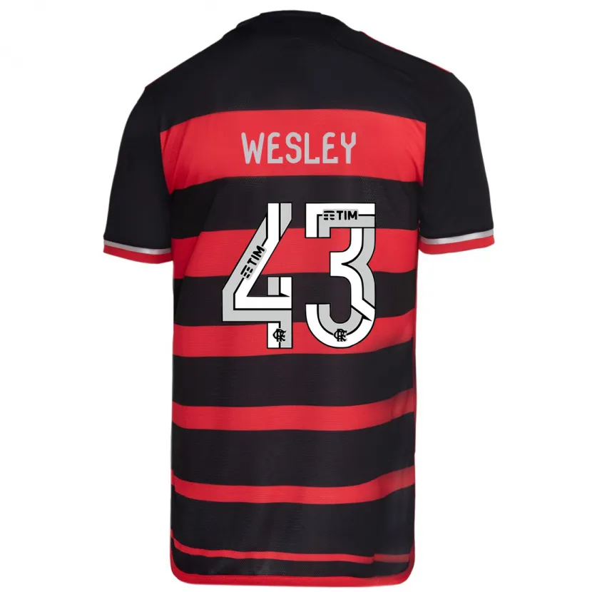 Danxen Kid Wesley #43 Red Black Home Jersey 2024/25 T-Shirt