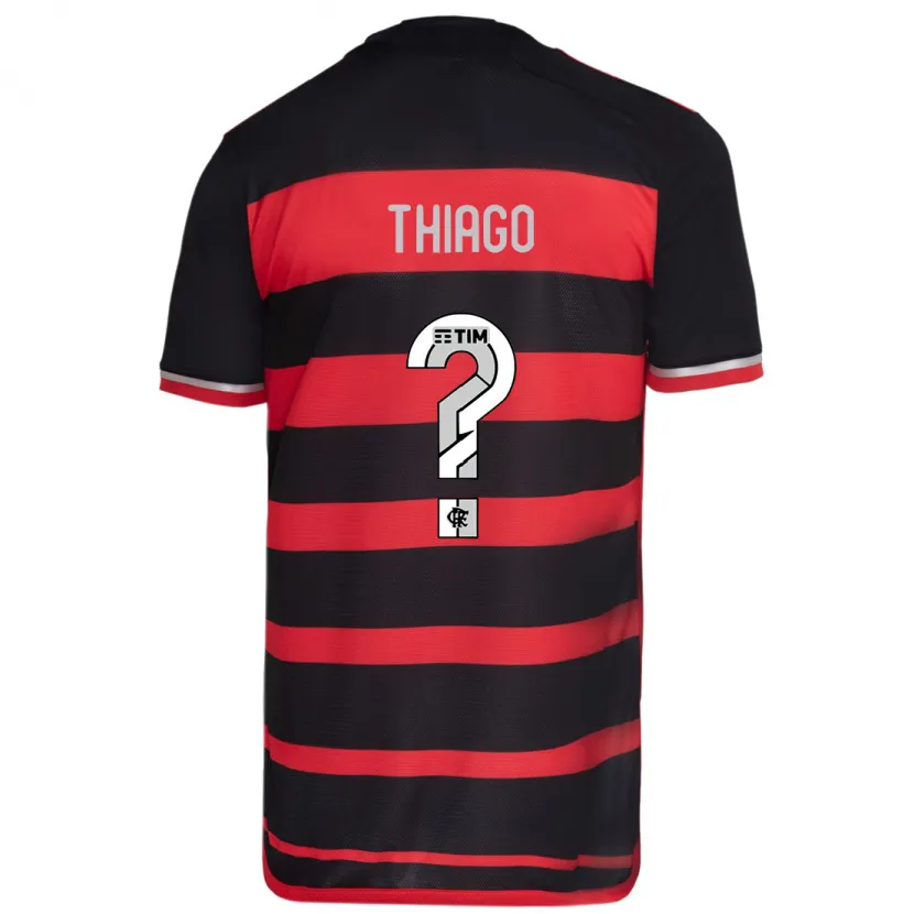 Danxen Kid Victor Thiago #0 Red Black Home Jersey 2024/25 T-Shirt