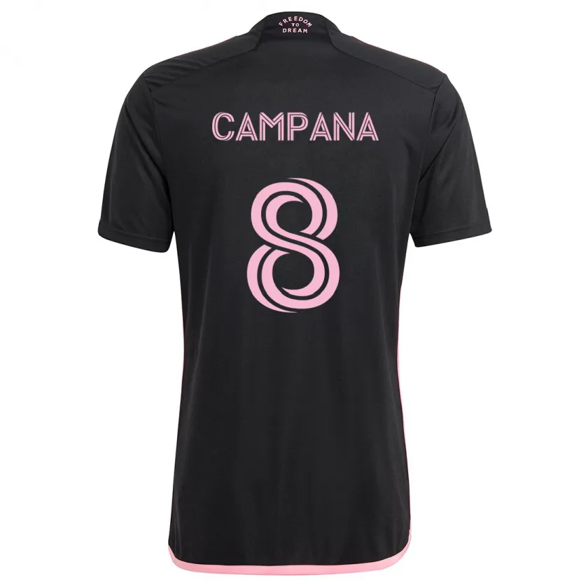 Danxen Kid Leonardo Campana #8 Black Away Jersey 2024/25 T-Shirt