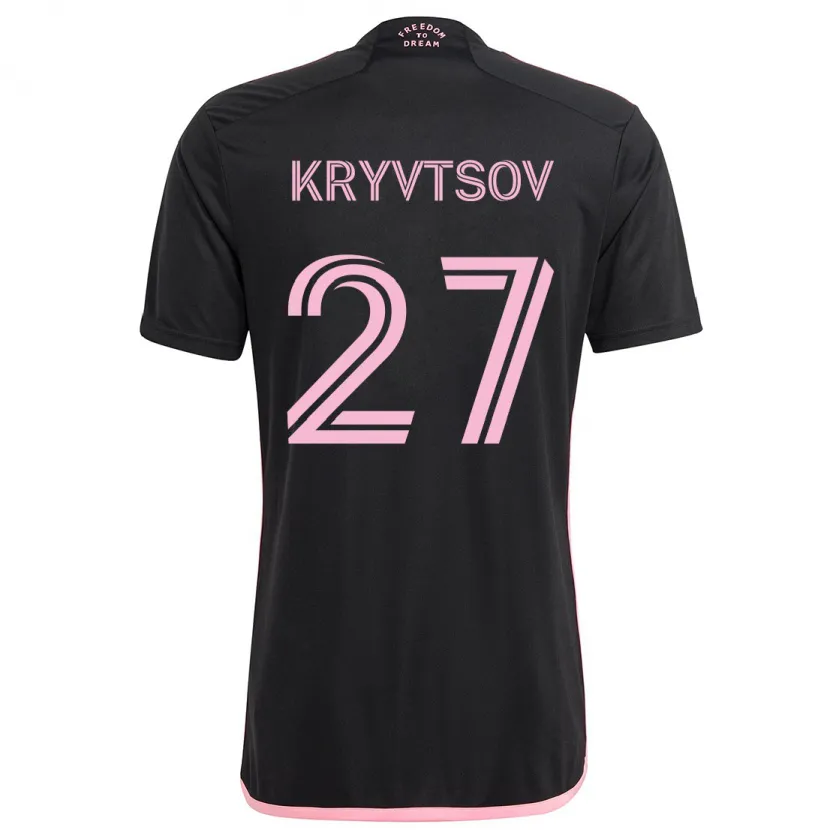 Danxen Kid Sergiy Kryvtsov #27 Black Away Jersey 2024/25 T-Shirt