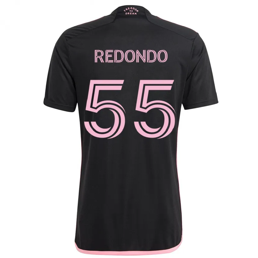 Danxen Kid Federico Redondo #55 Black Away Jersey 2024/25 T-Shirt