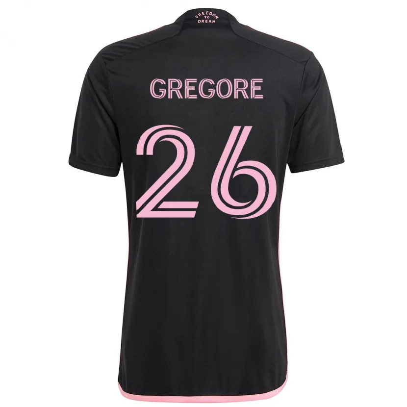 Danxen Kid Gregore #26 Black Away Jersey 2024/25 T-Shirt