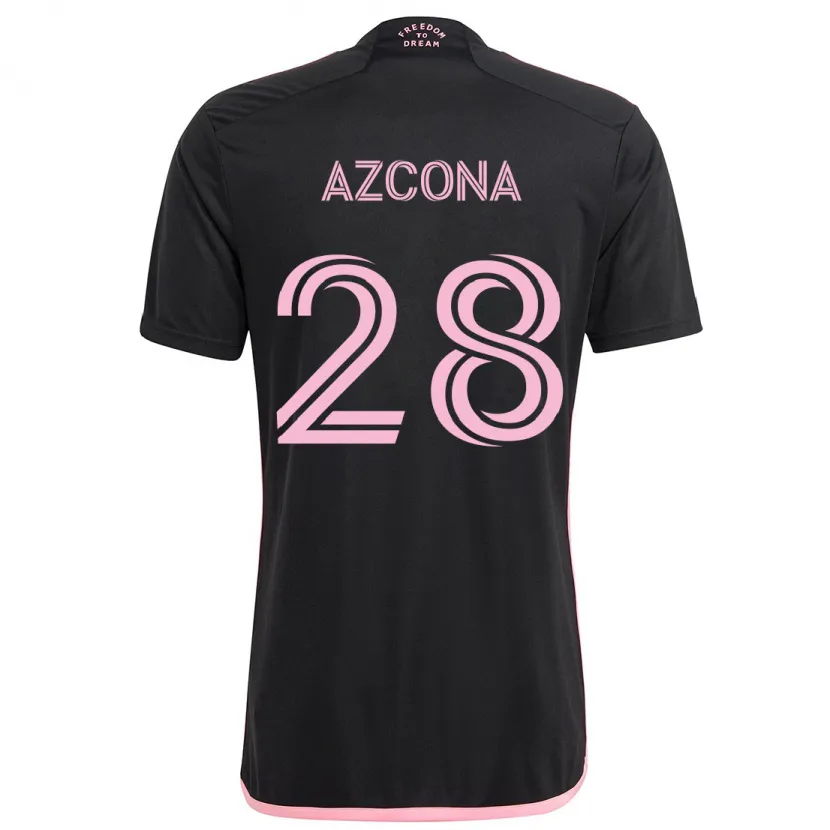 Danxen Kid Edison Azcona #28 Black Away Jersey 2024/25 T-Shirt