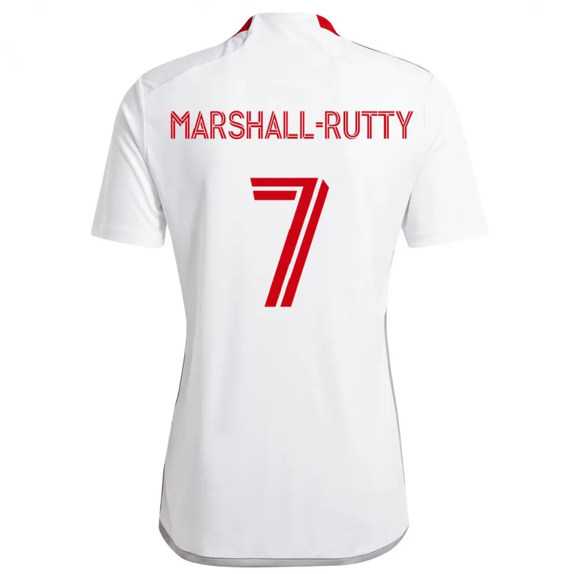 Danxen Kid Jahkeele Marshall-Rutty #7 White Red Away Jersey 2024/25 T-Shirt