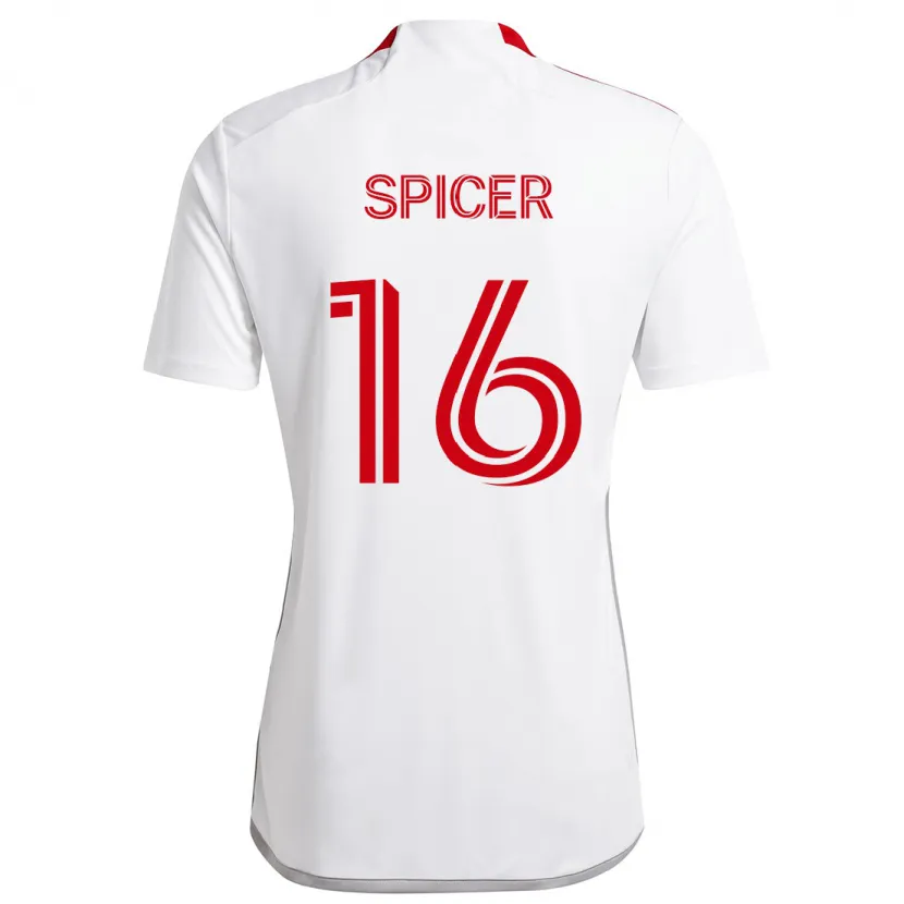 Danxen Kid Tyrese Spicer #16 White Red Away Jersey 2024/25 T-Shirt