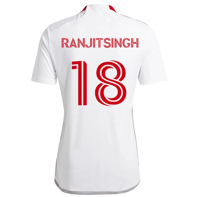 Danxen Kid Greg Ranjitsingh #18 White Red Away Jersey 2024/25 T-Shirt