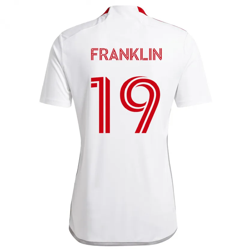 Danxen Kid Kobe Franklin #19 White Red Away Jersey 2024/25 T-Shirt