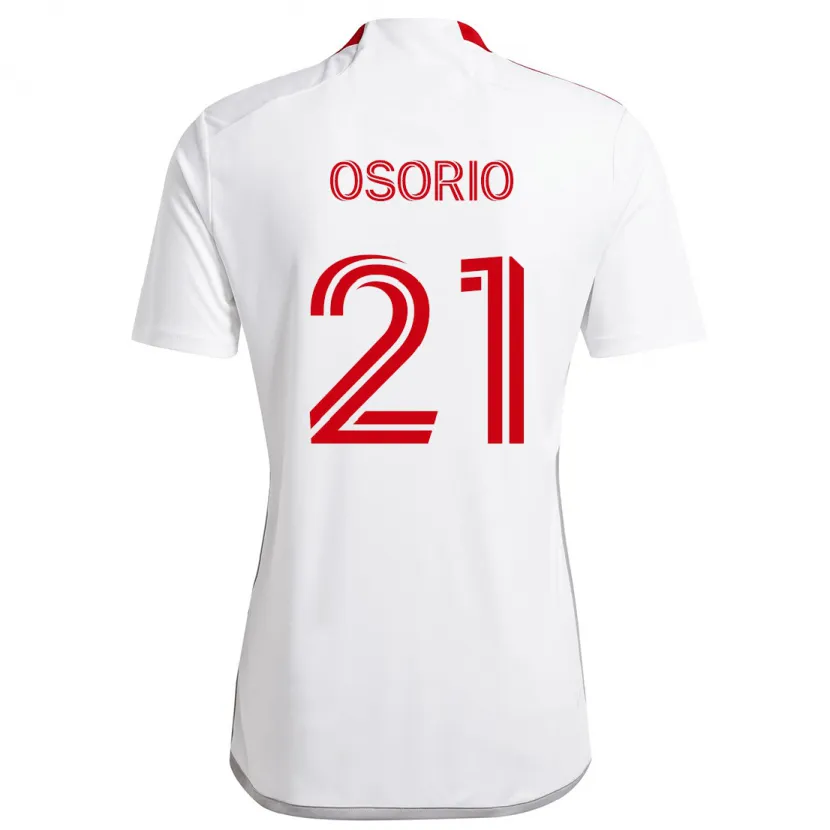 Danxen Kid Jonathan Osorio #21 White Red Away Jersey 2024/25 T-Shirt