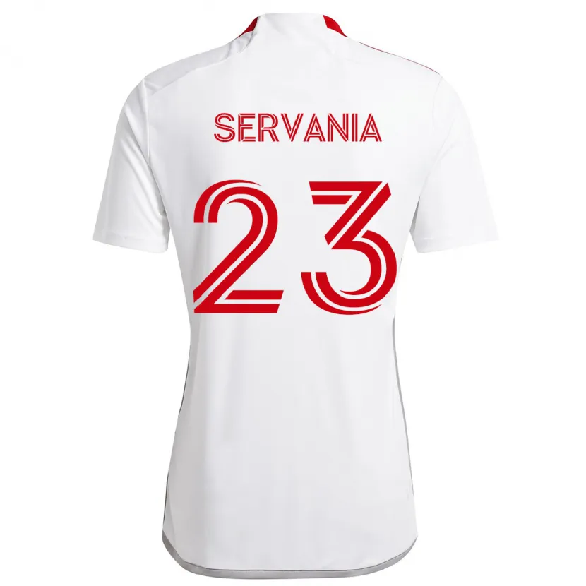 Danxen Kid Brandon Servania #23 White Red Away Jersey 2024/25 T-Shirt