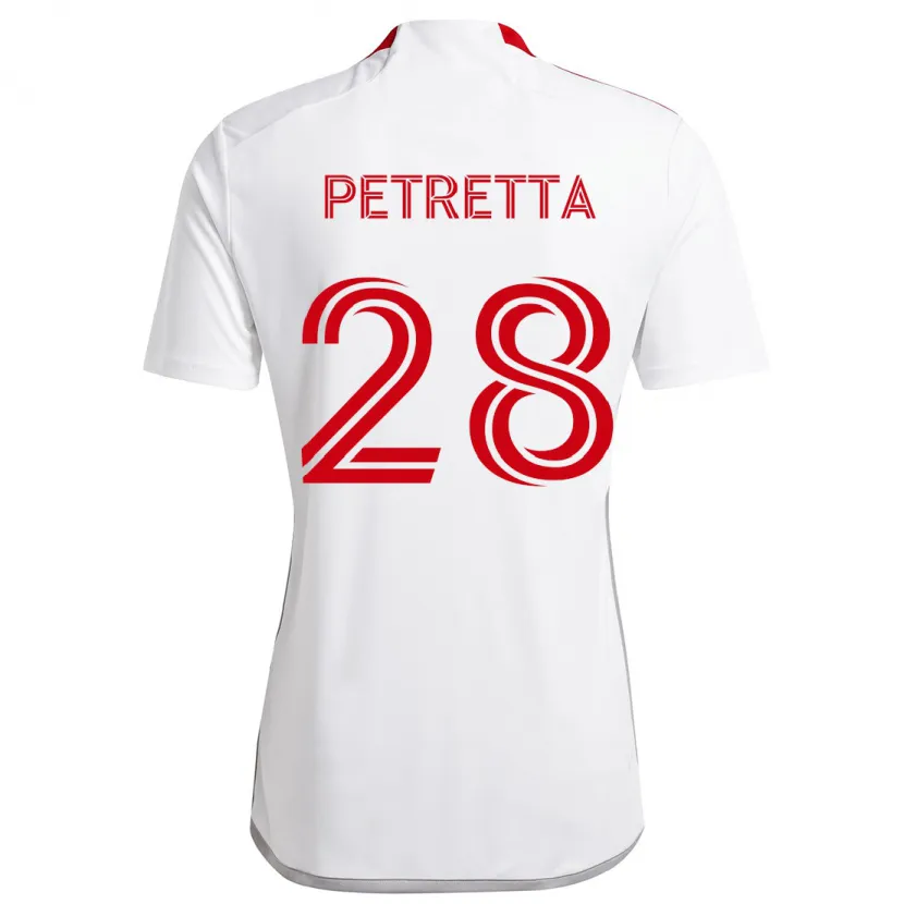 Danxen Kid Raoul Petretta #28 White Red Away Jersey 2024/25 T-Shirt