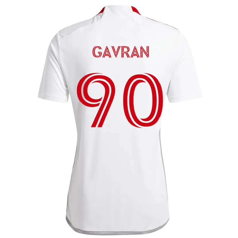 Danxen Kid Luka Gavran #90 White Red Away Jersey 2024/25 T-Shirt