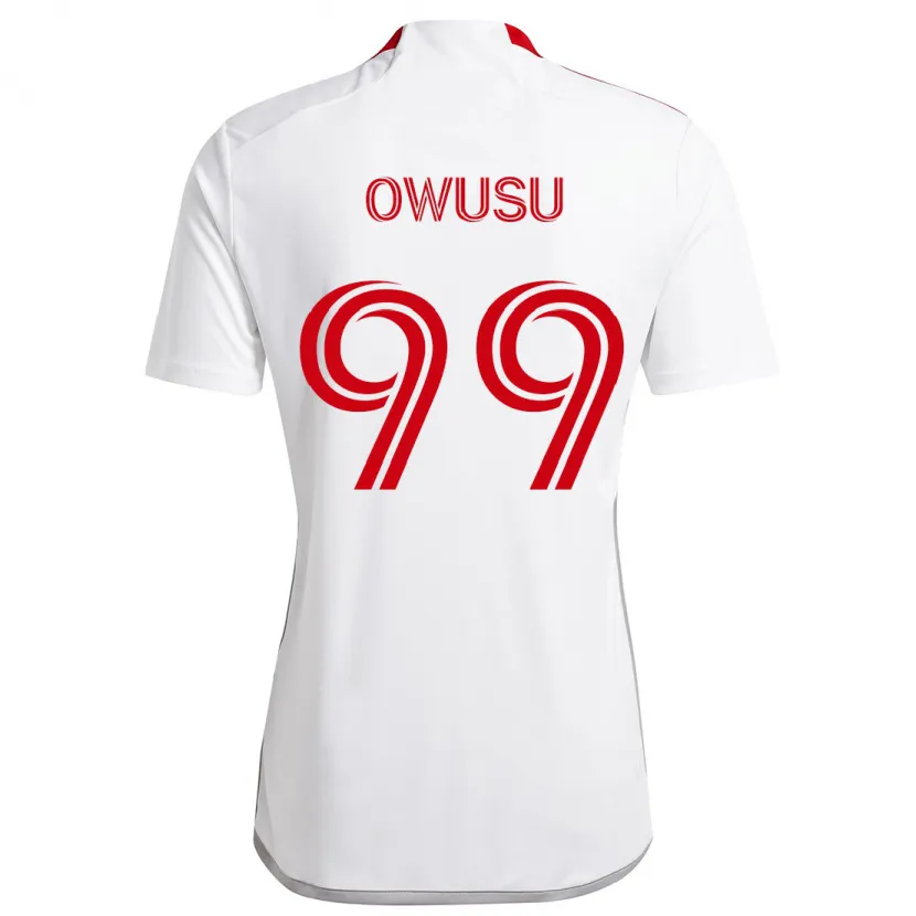 Danxen Kid Prince Osei Owusu #99 White Red Away Jersey 2024/25 T-Shirt