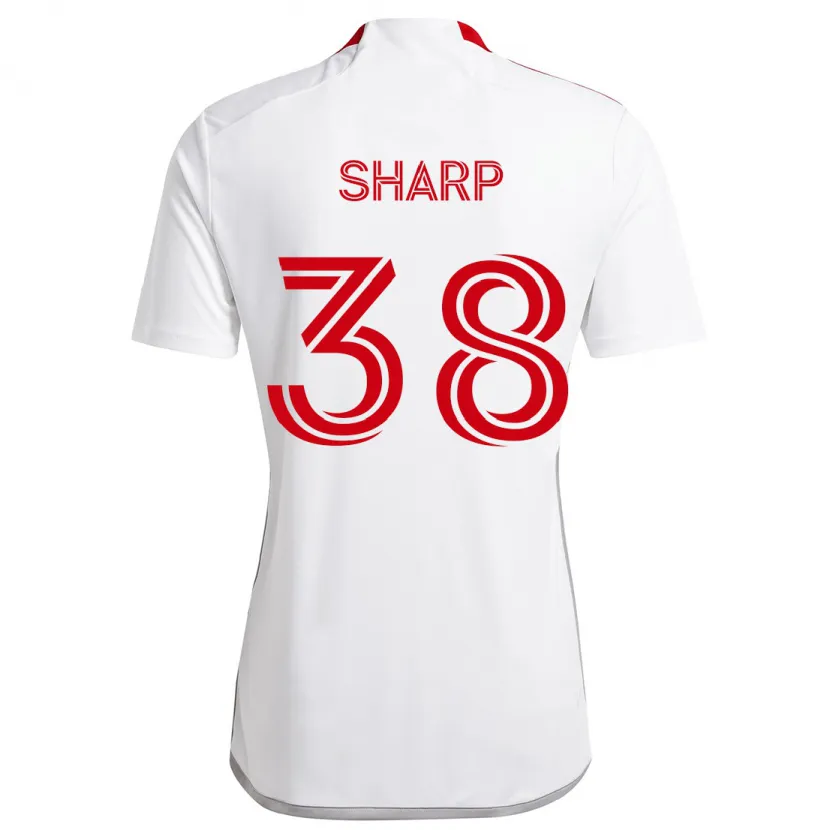 Danxen Kid Charlie Sharp #38 White Red Away Jersey 2024/25 T-Shirt