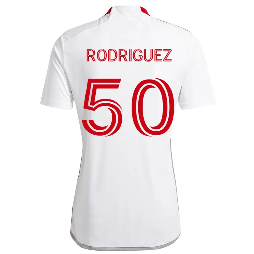 Danxen Kid Abraham Rodriguez #50 White Red Away Jersey 2024/25 T-Shirt