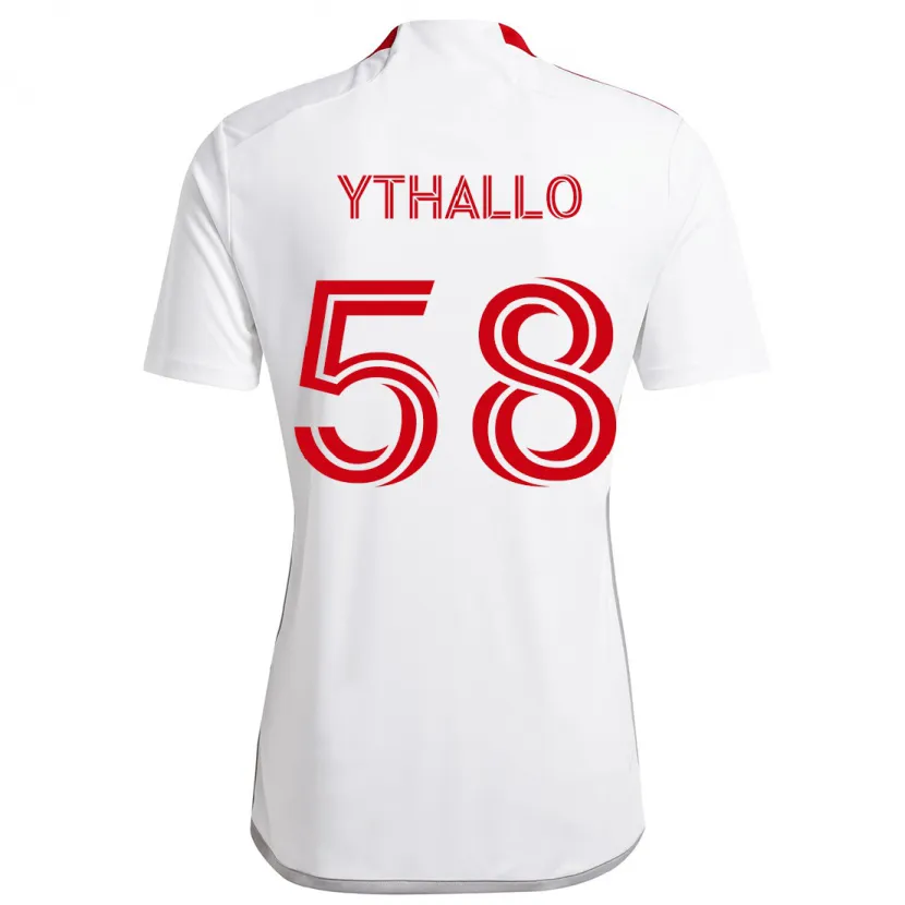 Danxen Kid Ythallo #58 White Red Away Jersey 2024/25 T-Shirt