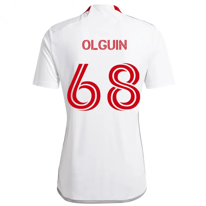 Danxen Kid Lucas Olguin #68 White Red Away Jersey 2024/25 T-Shirt