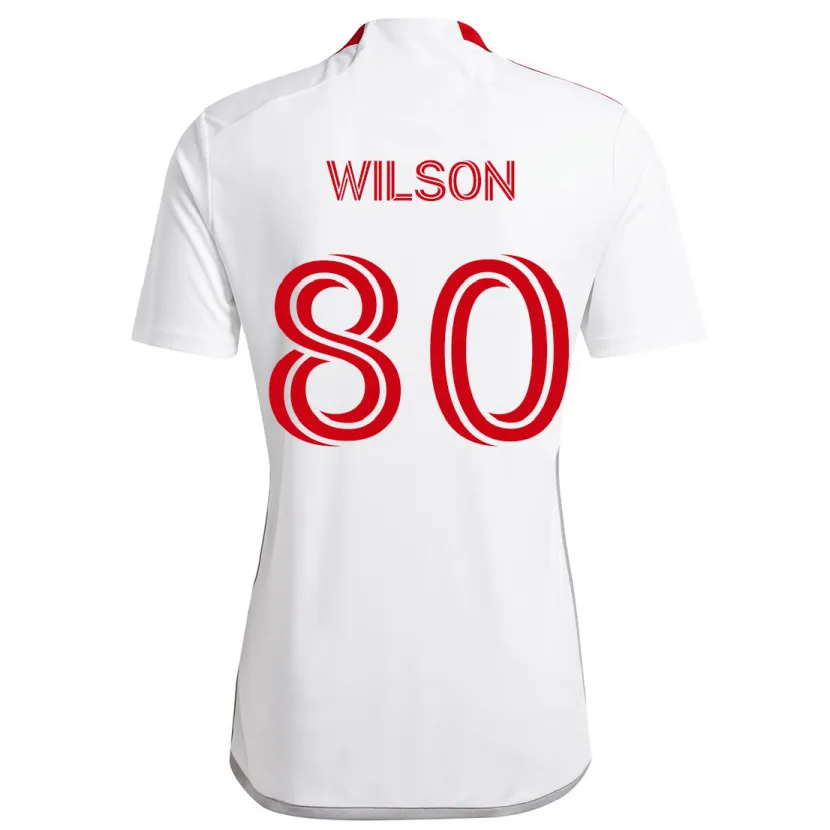 Danxen Kid Shafique Wilson #80 White Red Away Jersey 2024/25 T-Shirt