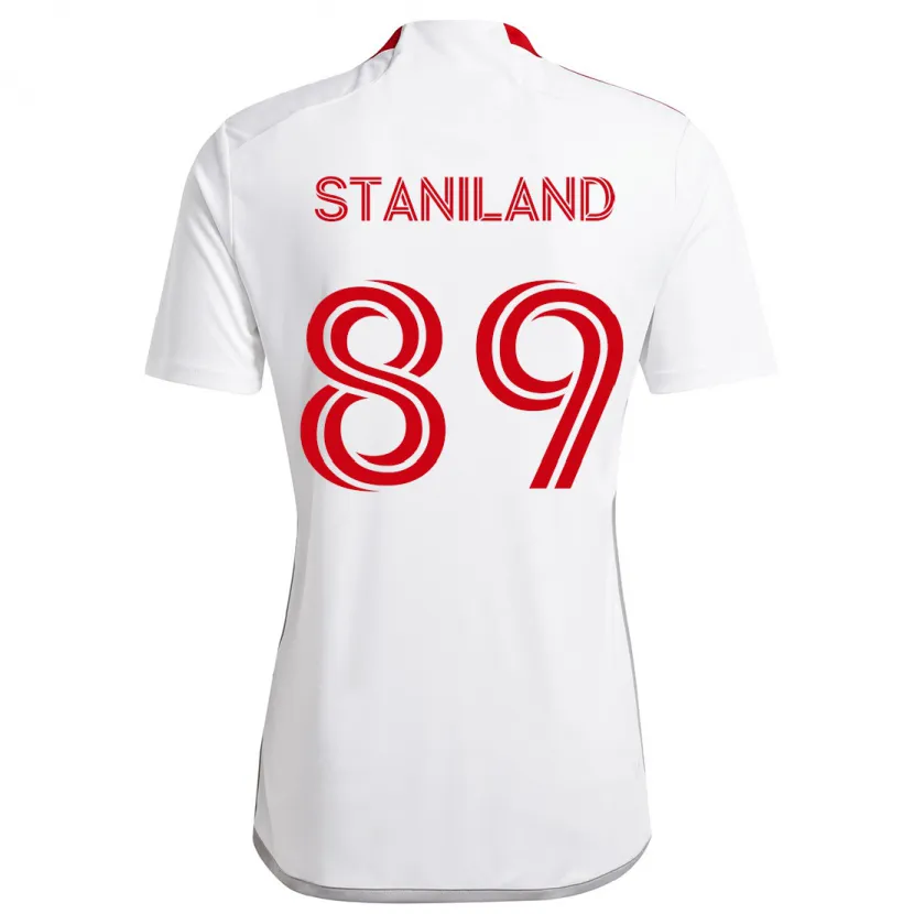 Danxen Kid Charlie Staniland #89 White Red Away Jersey 2024/25 T-Shirt