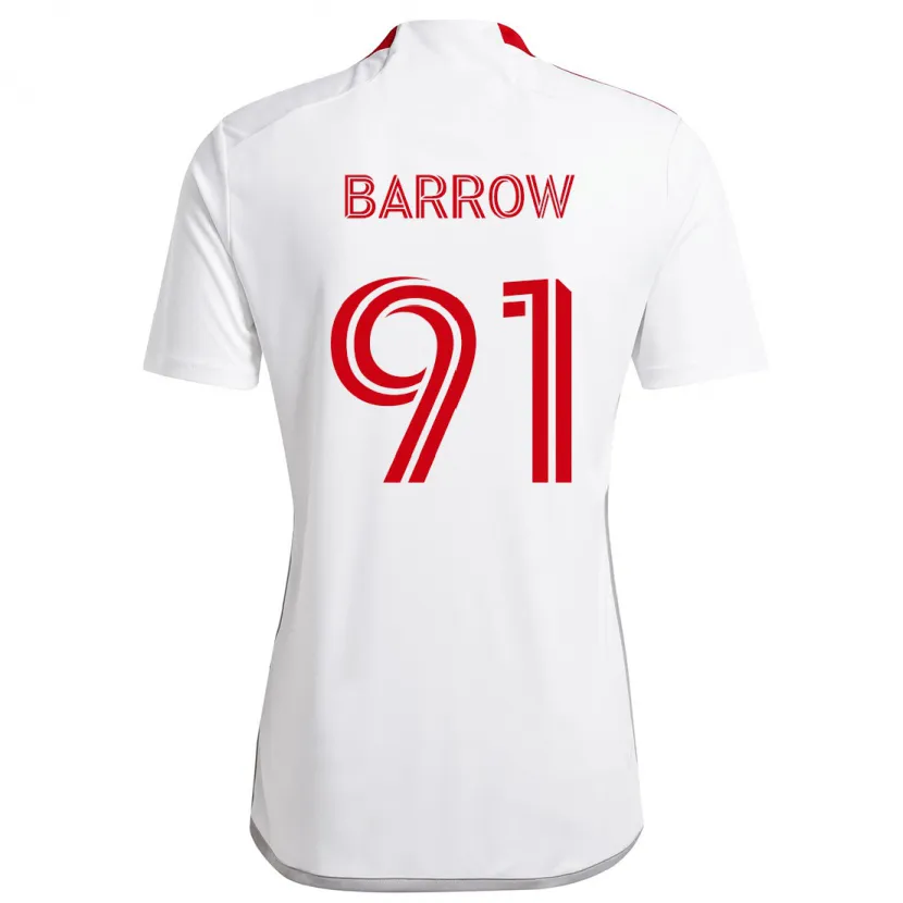 Danxen Kid Dékwon Barrow #91 White Red Away Jersey 2024/25 T-Shirt