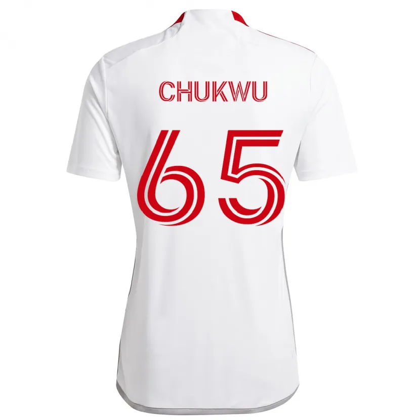 Danxen Kid Joses Chukwu #65 White Red Away Jersey 2024/25 T-Shirt