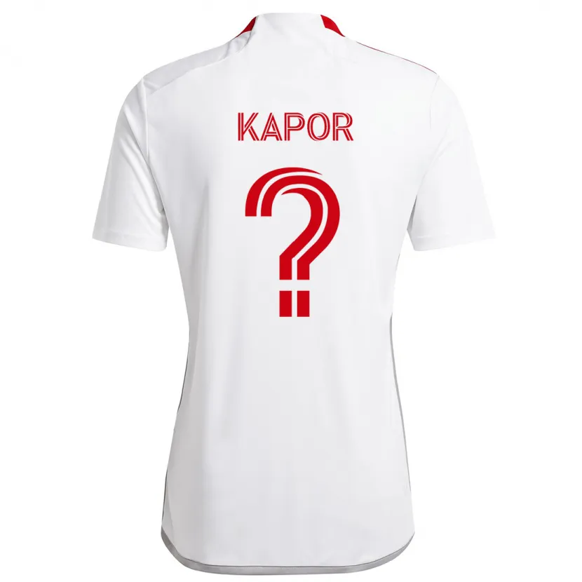 Danxen Kid Stefan Kapor #0 White Red Away Jersey 2024/25 T-Shirt