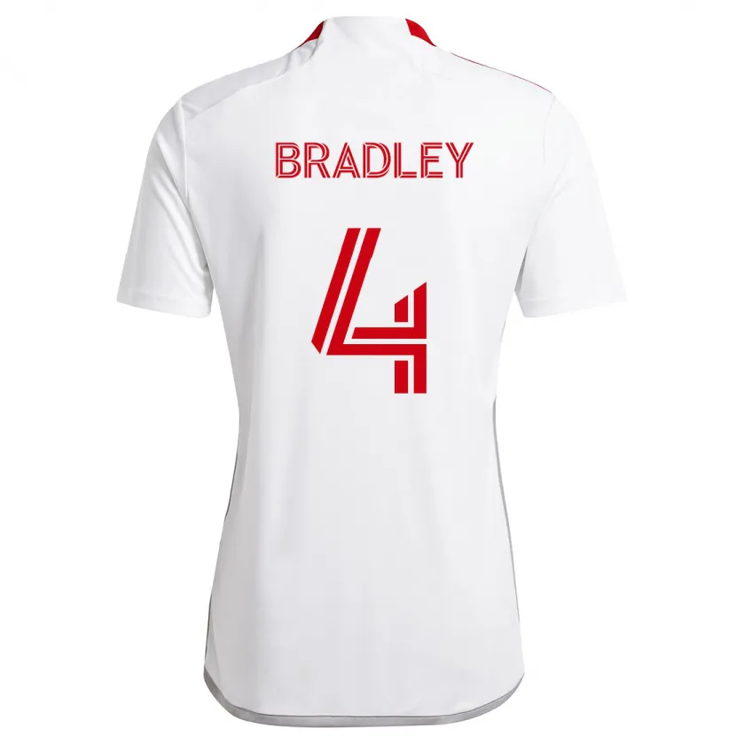 Danxen Kid Michael Bradley #4 White Red Away Jersey 2024/25 T-Shirt