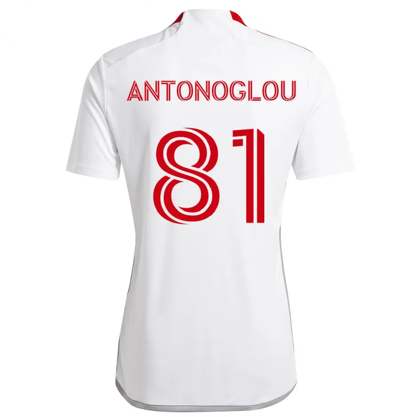 Danxen Kid Themi Antonoglou #81 White Red Away Jersey 2024/25 T-Shirt