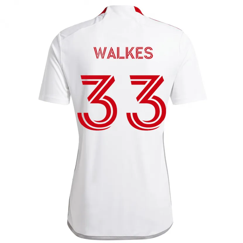 Danxen Kid Reshaun Walkes #33 White Red Away Jersey 2024/25 T-Shirt