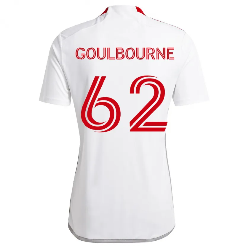 Danxen Kid Rohan Goulbourne #62 White Red Away Jersey 2024/25 T-Shirt