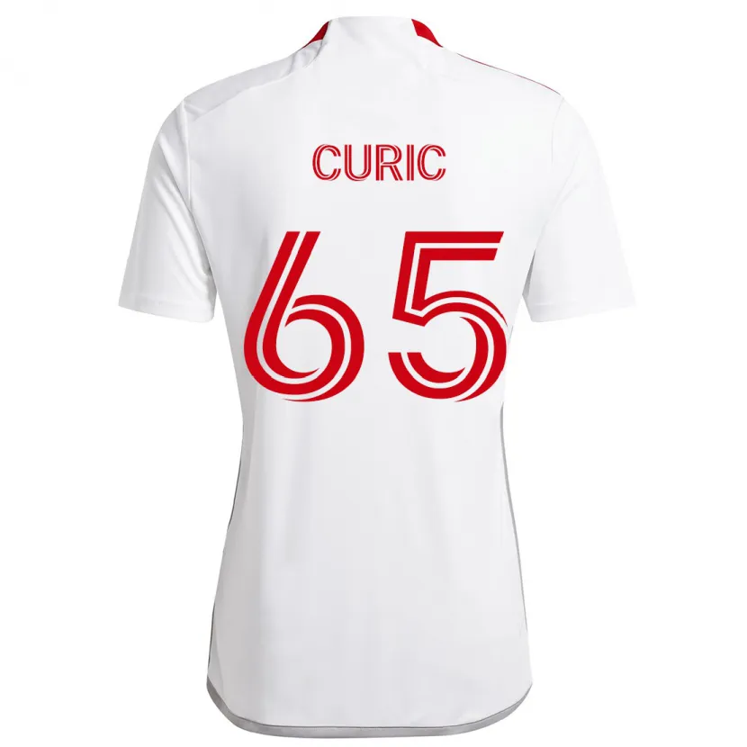 Danxen Kid Antony Curic #65 White Red Away Jersey 2024/25 T-Shirt