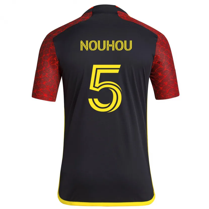 Danxen Kid Nouhou #5 Red Black Away Jersey 2024/25 T-Shirt