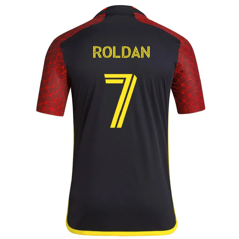 Danxen Kid Cristian Roldán #7 Red Black Away Jersey 2024/25 T-Shirt