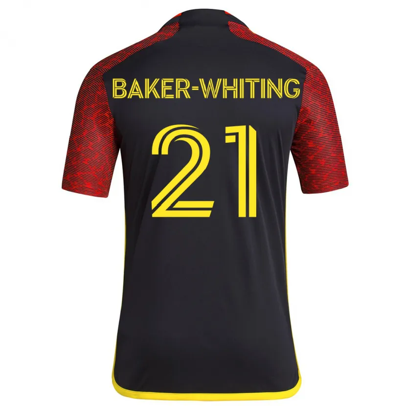 Danxen Kid Reed Baker-Whiting #21 Red Black Away Jersey 2024/25 T-Shirt