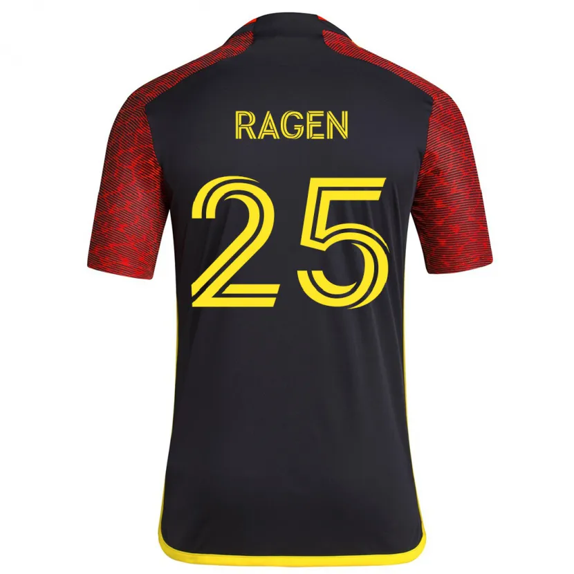 Danxen Kid Jackson Ragen #25 Red Black Away Jersey 2024/25 T-Shirt