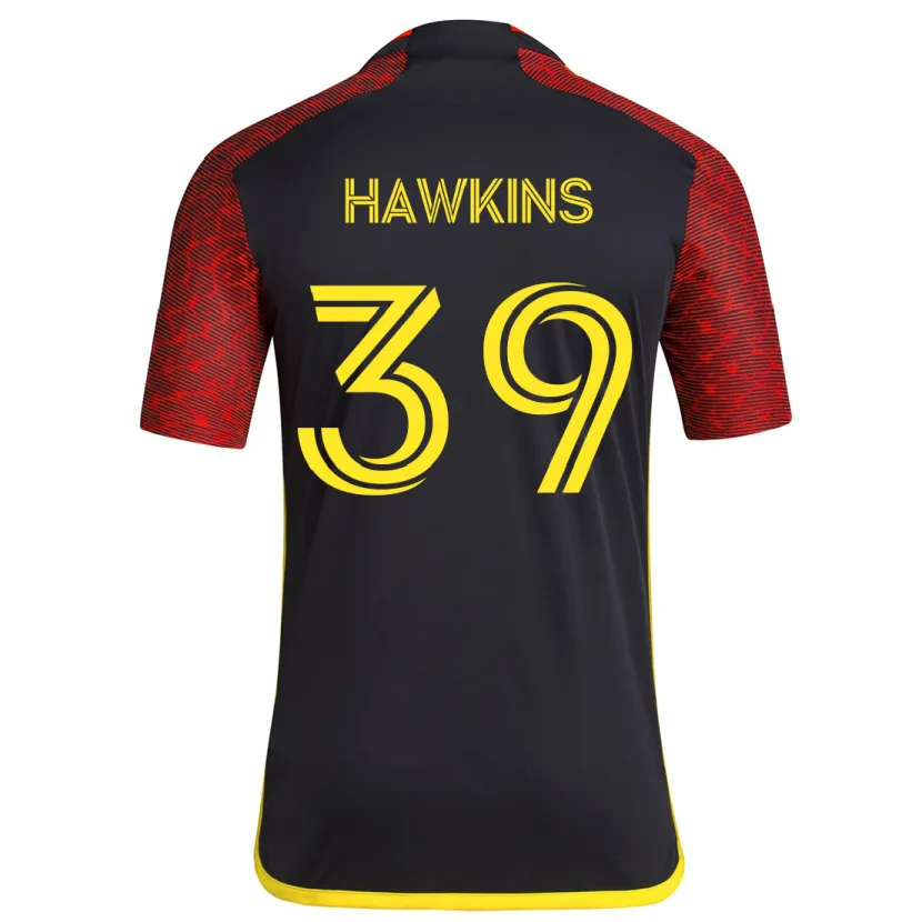 Danxen Kid Stuart Hawkins #39 Red Black Away Jersey 2024/25 T-Shirt