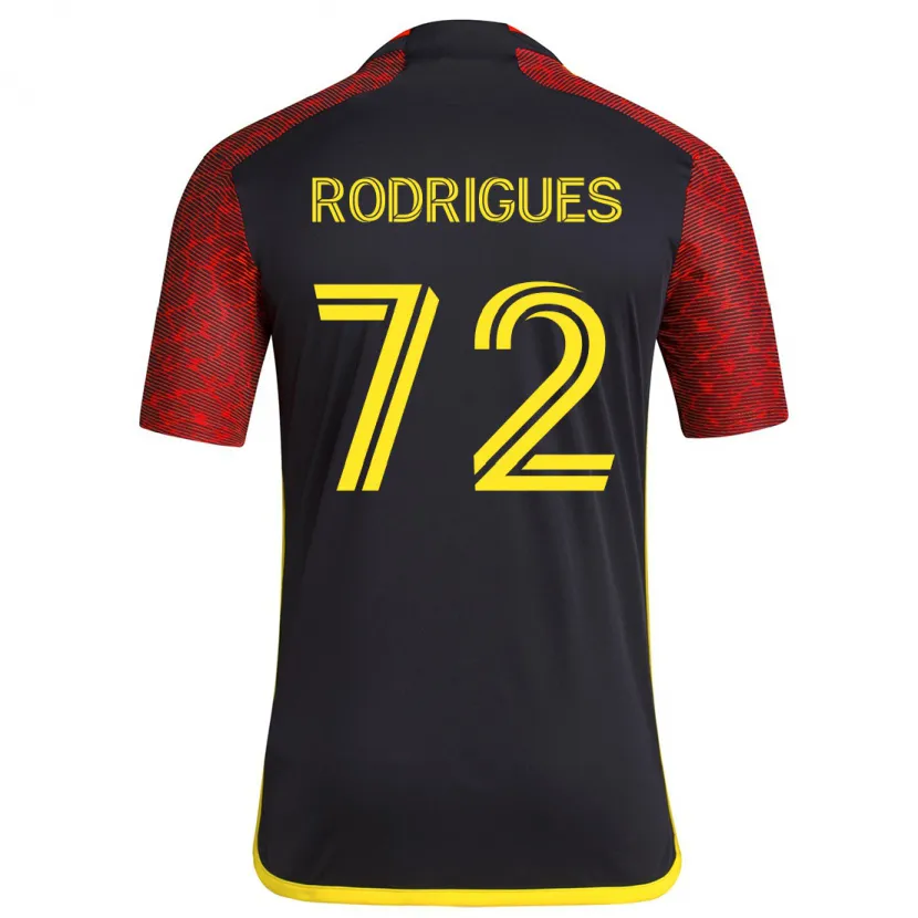 Danxen Kid Braudílio Rodrigues #72 Red Black Away Jersey 2024/25 T-Shirt