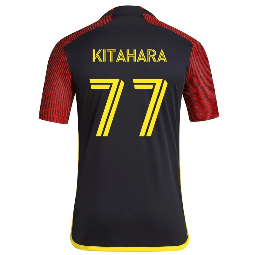 Danxen Kid Sota Kitahara #77 Red Black Away Jersey 2024/25 T-Shirt