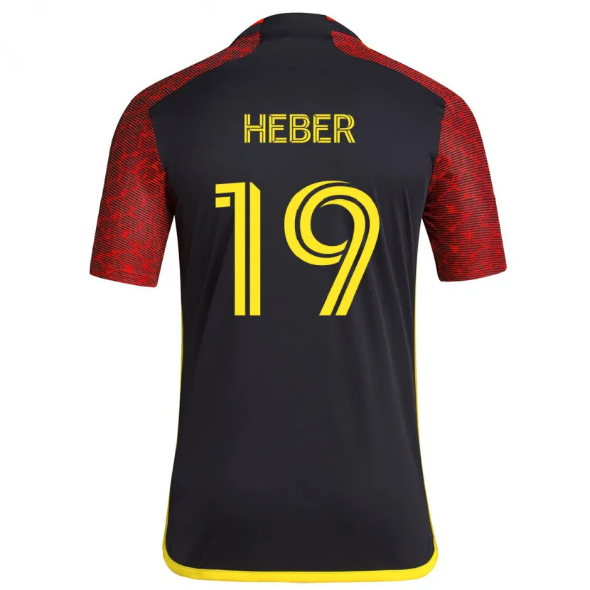 Danxen Kid Héber #19 Red Black Away Jersey 2024/25 T-Shirt