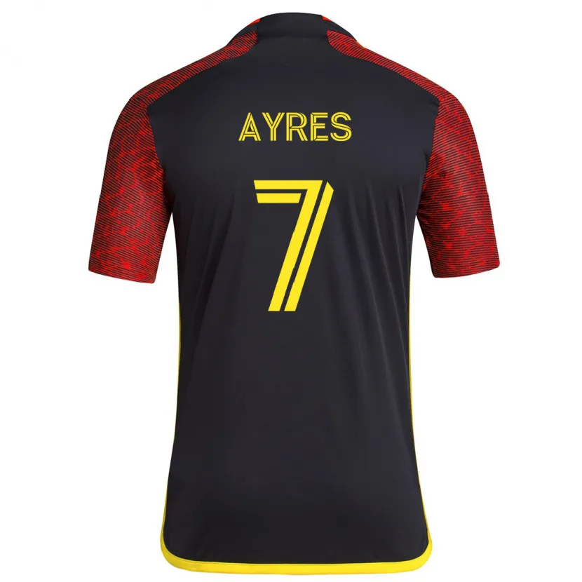 Danxen Kid Melina Ayres #7 Red Black Away Jersey 2024/25 T-Shirt