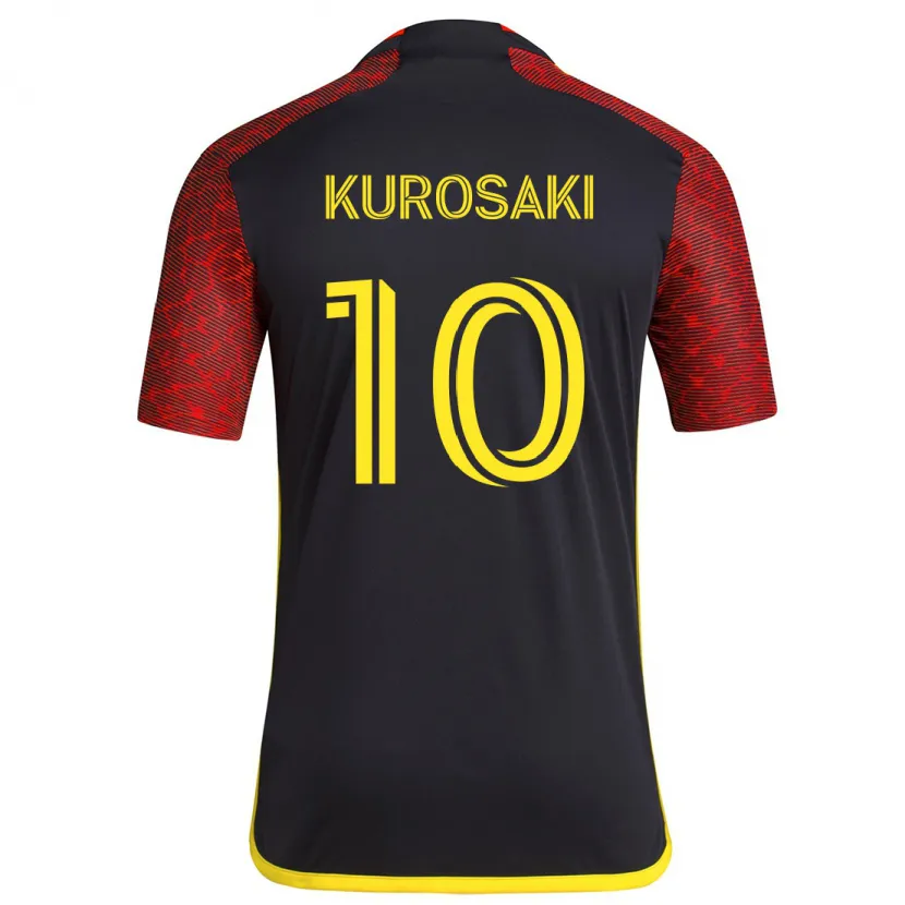 Danxen Kid Yuuka Kurosaki #10 Red Black Away Jersey 2024/25 T-Shirt